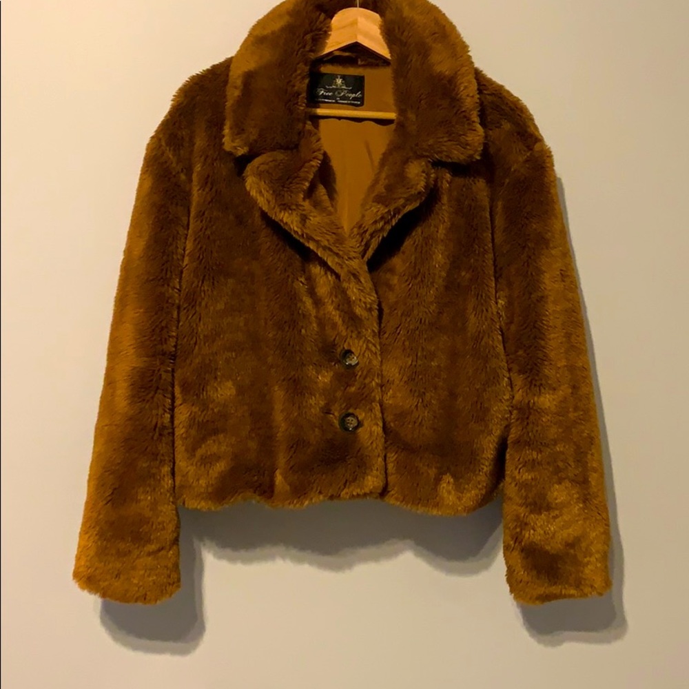 Free People Faux Fur cropped coat